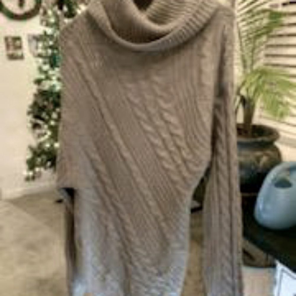 Cream Sweater with cowl